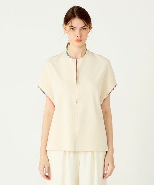 manipuri(マニプリ)の「【別注】manipuri for Ballsey MANIPURI COMBI ワイドプルオーバー(ニット/セーター・レディース・ベージュ系その他/ネイビー・S)」の4枚目の写真