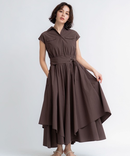NOELA（ノエラ）の「サファリシャツワンピース（ワンピース・レディース・ピンク/ブラウン/その他1・S/M）」の2枚目の写真