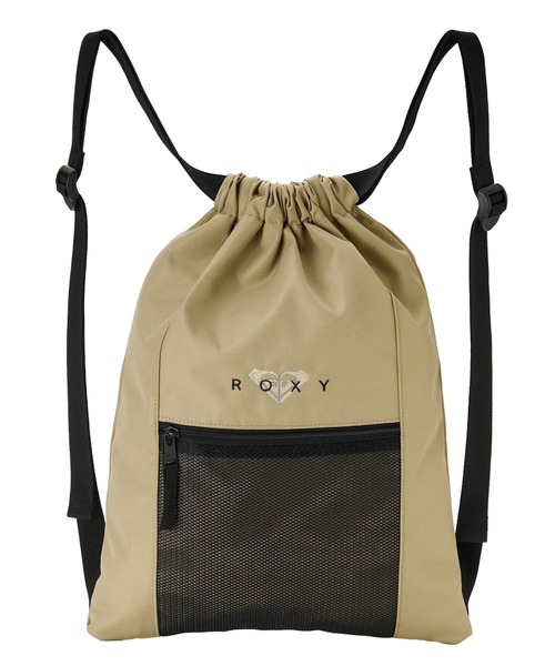 ROXY(ロキシー)の「ROXY ANYWHERE DRAW ナップサック リュック 【2026年夏モデル】(ショルダーバッグ・レディース・ブラック/ベージュ・FREE)」の2枚目の写真