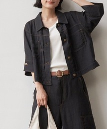 LBC（エルビーシー）の「【インフルエンサー着用】【セットアップ対応可能】リネン／デニム ワークシャツジャケット（ブルゾン）」