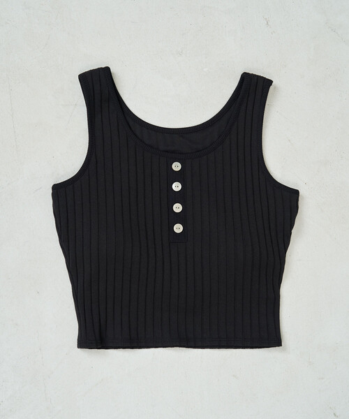 FREAK'S STORE（フリークスストア）の「限定展開　ワイド リブ ヘンリー タンク セット 水着(トップス・パンツ)（水着・レディース・ブラウン/ナチュラル/グレー/ブラック・ﾌﾘ-）」の21枚目の写真