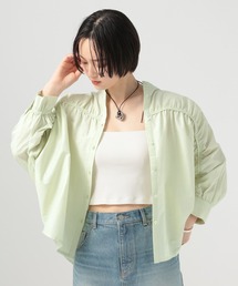 ギャザー切替シャツ