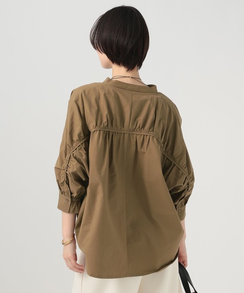 BAYFLOW(ベイフロー)の「ギャザー切替シャツ(シャツ/ブラウス・レディース・セージグリーン/チャコール/ブラウン/ホワイト・FREE)」の16枚目の写真
