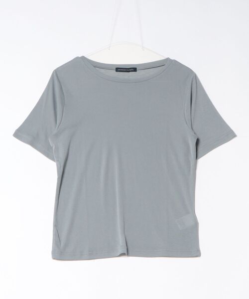 Right-on(ライトオン)の「シアータイトフィットTシャツ(Tシャツ/カットソー・レディース・ブラック/サックスブルー/キナリ/ブラウン・M/L)」の4枚目の写真