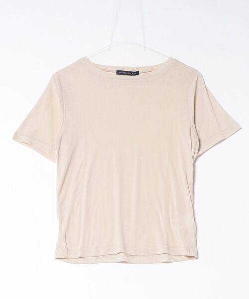 Right-on(ライトオン)の「シアータイトフィットTシャツ(Tシャツ/カットソー・レディース・ブラック/サックスブルー/キナリ/ブラウン・M/L)」の1枚目の写真
