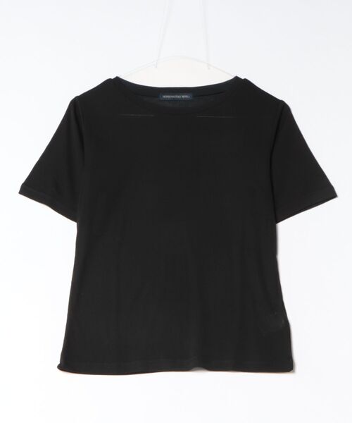 Right-on(ライトオン)の「シアータイトフィットTシャツ(Tシャツ/カットソー・レディース・ブラック/サックスブルー/キナリ/ブラウン・M/L)」の2枚目の写真