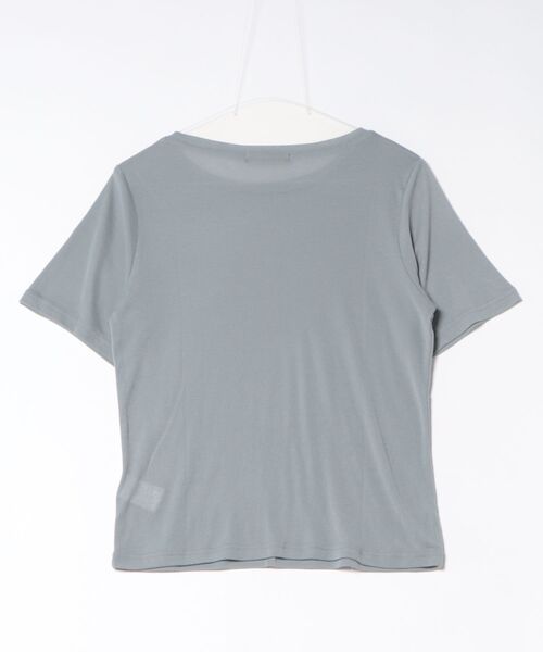 Right-on(ライトオン)の「シアータイトフィットTシャツ(Tシャツ/カットソー・レディース・ブラック/サックスブルー/キナリ/ブラウン・M/L)」の5枚目の写真