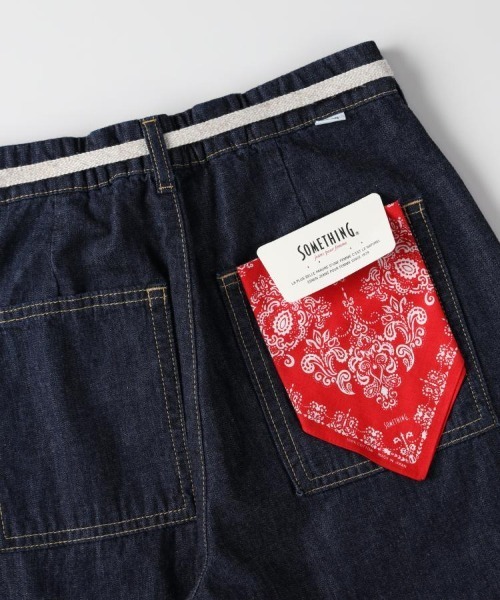 SOMETHING(サムシング)の「SOMETHING(サムシング)サマーベイカーカーブパンツ(デニムパンツ・レディース・ノンウォッシュ・M/L/XS/S)」の7枚目の写真