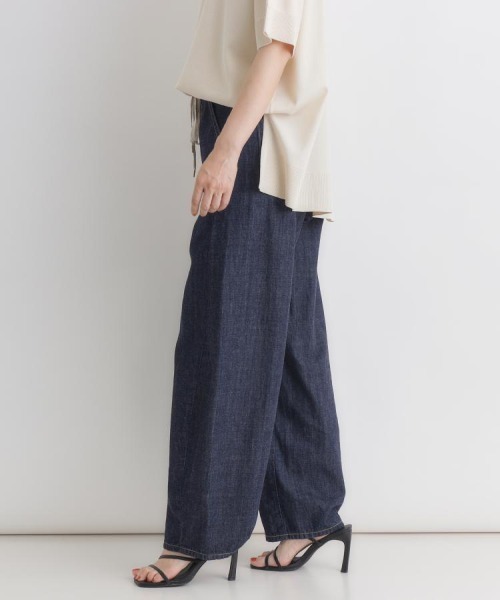 SOMETHING(サムシング)の「SOMETHING(サムシング)サマーベイカーカーブパンツ(デニムパンツ・レディース・ノンウォッシュ・M/L/XS/S)」の12枚目の写真