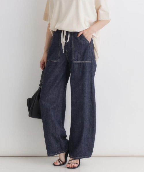 SOMETHING(サムシング)の「SOMETHING(サムシング)サマーベイカーカーブパンツ(デニムパンツ・レディース・ノンウォッシュ・M/L/XS/S)」の13枚目の写真