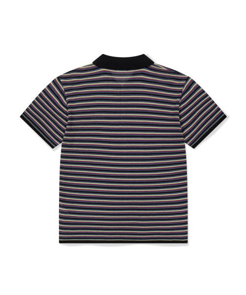 WKNDRS(ウィーキャンドース)の「AP STRIPED HALF-ZIP POLO (BLACK)(ポロシャツ・レディース・その他・X-LARGE/LARGE/MEDIUM)」の2枚目の写真