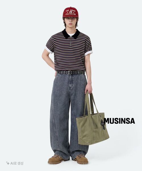 WKNDRS(ウィーキャンドース)の「AP STRIPED HALF-ZIP POLO (BLACK)(ポロシャツ・レディース・その他・X-LARGE/LARGE/MEDIUM)」の11枚目の写真