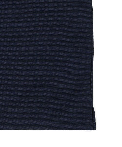 The DUFFER of ST.GEORGE(ザダファーオブセントジョージ)の「COOLMAX HONEYCOMB BORDER TEE:クールマックス ハニカムボーダー ポケットTシャツ / 吸水速乾 / モックネック / ドライタッチ / 鹿の子 / 夏Tシャツ(Tシャツ/カットソー・メンズ・ネイビー/ブラック・MEDIUM/X-LARGE/LARGE)」の5枚目の写真