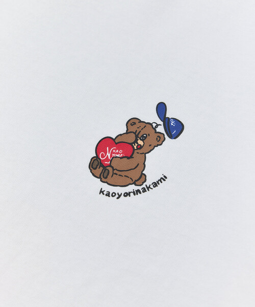 kaoyorinakami(カオヨリナカミ)の「kaoyorinakami × FREAK'S STORE/カオヨリナカミ 別注 スワリパンチベア Tee(Tシャツ/カットソー・メンズ・オフホワイト/ピンク系その他/チャコールグレー・SMALL/MEDIUM/LARGE)」の8枚目の写真