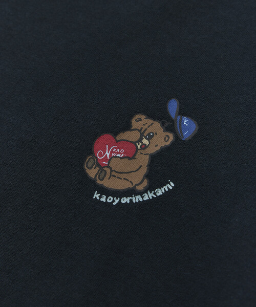 kaoyorinakami(カオヨリナカミ)の「kaoyorinakami × FREAK'S STORE/カオヨリナカミ 別注 スワリパンチベア Tee(Tシャツ/カットソー・メンズ・オフホワイト/ピンク系その他/チャコールグレー・SMALL/MEDIUM/LARGE)」の15枚目の写真