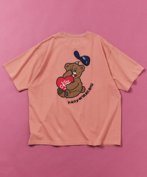 kaoyorinakami(カオヨリナカミ)の「kaoyorinakami × FREAK'S STORE/カオヨリナカミ 別注 スワリパンチベア Tee(Tシャツ/カットソー・メンズ・オフホワイト/ピンク系その他/チャコールグレー・SMALL/MEDIUM/LARGE)」の20枚目の写真
