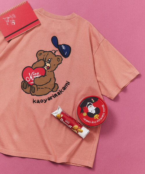 kaoyorinakami(カオヨリナカミ)の「kaoyorinakami × FREAK'S STORE/カオヨリナカミ 別注 スワリパンチベア Tee(Tシャツ/カットソー・メンズ・オフホワイト/ピンク系その他/チャコールグレー・SMALL/MEDIUM/LARGE)」の21枚目の写真