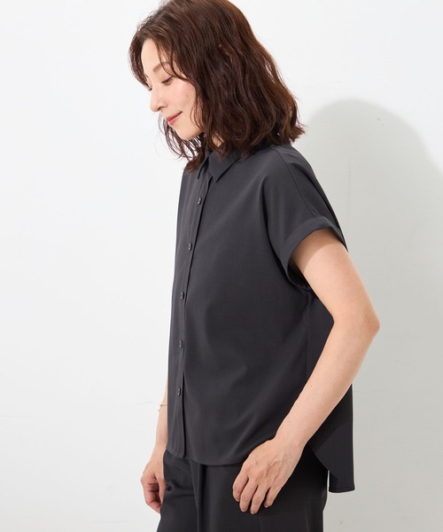 GALLORIA(ギャローリア)の「【セットアップで着られる】衿付ターンバックシャツ(シャツ/ブラウス・レディース・チャコールグレー/ベージュ/ブルー・L/LL/M/S)」の11枚目の写真