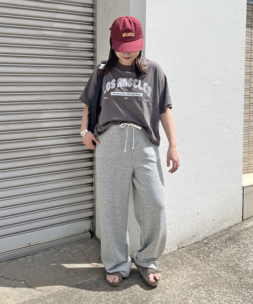 JACKSON MATISSE(ジャクソンマティス)の「別注【RUSSELL ATHLETIC*JM for JS】 TCRウラケパンツ(スウェットパンツ・レディース・ブラウン/チャコールグレー/ネイビー・FREE)」の7枚目の写真
