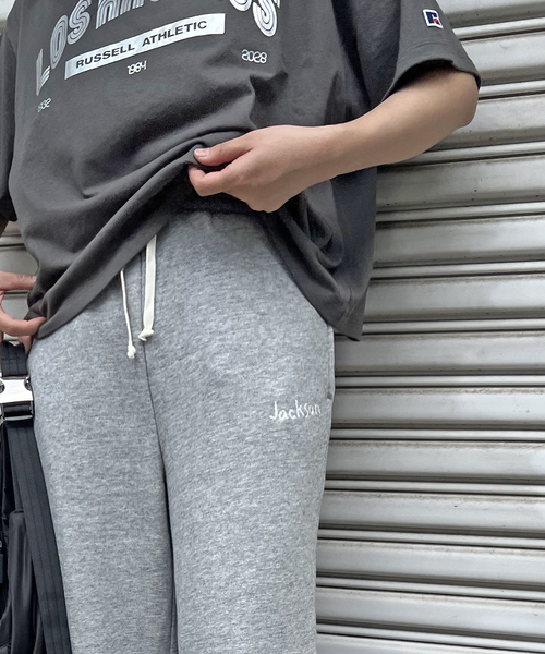 JACKSON MATISSE(ジャクソンマティス)の「別注【RUSSELL ATHLETIC*JM for JS】 TCRウラケパンツ(スウェットパンツ・レディース・ブラウン/チャコールグレー/ネイビー・FREE)」の16枚目の写真