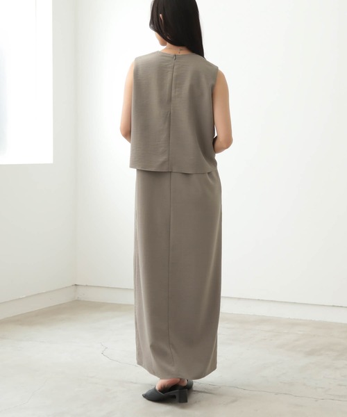 for/c（フォーシー）の「ノットレイヤードワンピース【サスティナブル】（ワンピース・レディース・スミクロ/カーキ・M/PM/TM/L）」の12枚目の写真