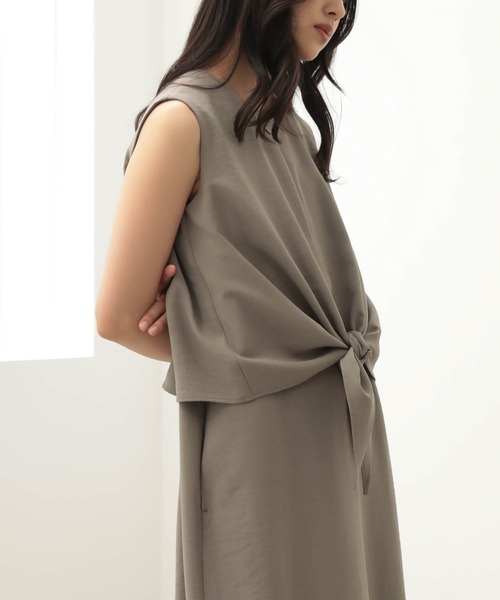 for/c（フォーシー）の「ノットレイヤードワンピース【サスティナブル】（ワンピース・レディース・スミクロ/カーキ・M/PM/TM/L）」の16枚目の写真