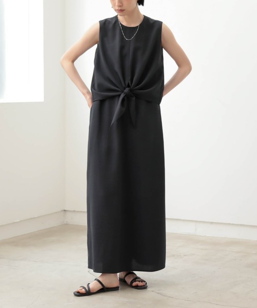 for/c（フォーシー）の「ノットレイヤードワンピース【サスティナブル】（ワンピース・レディース・スミクロ/カーキ・M/PM/TM/L）」の19枚目の写真