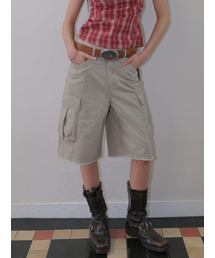 CARGO WIDE SHORTS [BEIGE]