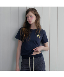 レオンフラワープリンティング半袖Tシャツ