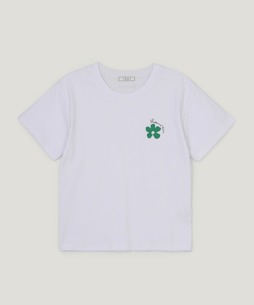 TWEE（トゥウィー）の「レオンフラワープリンティング半袖Tシャツ（Tシャツ/カットソー・レディース・アイボリー/マジェンタ/ネイビー・FREE）」の7枚目の写真
