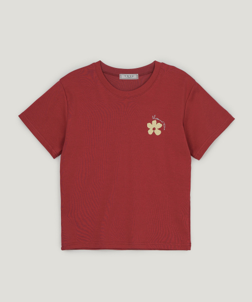 TWEE（トゥウィー）の「レオンフラワープリンティング半袖Tシャツ（Tシャツ/カットソー・レディース・アイボリー/マジェンタ/ネイビー・FREE）」の8枚目の写真