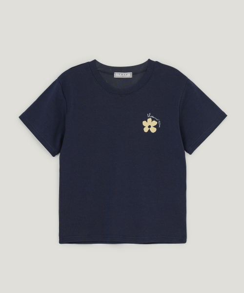 TWEE（トゥウィー）の「レオンフラワープリンティング半袖Tシャツ（Tシャツ/カットソー・レディース・アイボリー/マジェンタ/ネイビー・FREE）」の9枚目の写真