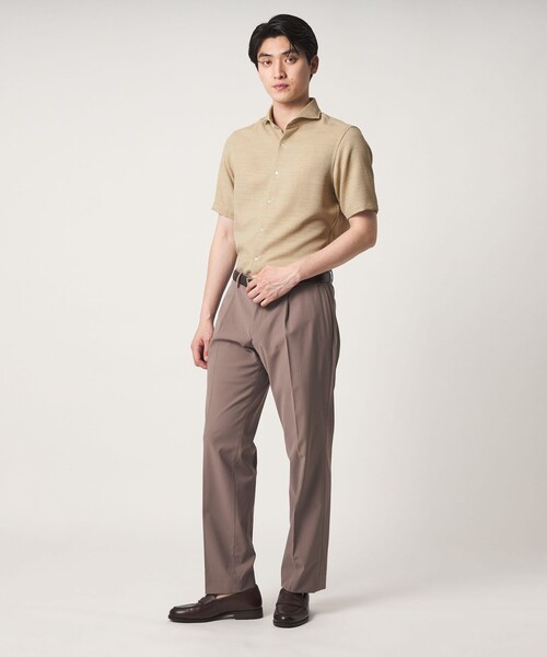 A DAY IN THE LIFE UNITED ARROWS（アデイインザライフユナイテッドアローズ）の「スラブオックス カッタウェイカラーシャツ-吸水速乾・通気性-＜A DAY IN THE LIFE＞（シャツ/ブラウス・メンズ・ネイビー/ベージュ/ホワイト・L/M/S/XL）」の18枚目の写真