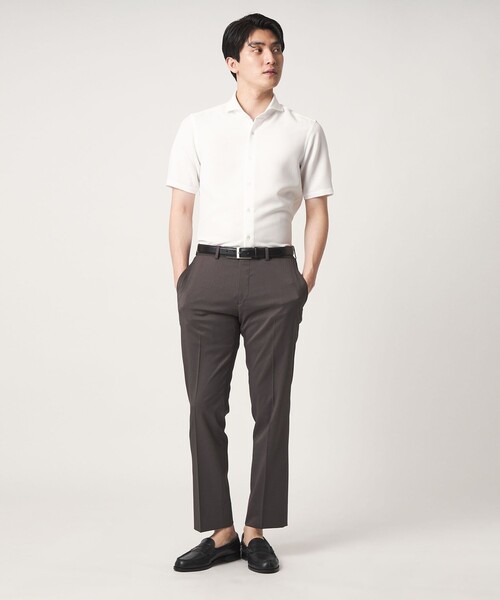 A DAY IN THE LIFE UNITED ARROWS（アデイインザライフユナイテッドアローズ）の「スラブオックス カッタウェイカラーシャツ-吸水速乾・通気性-＜A DAY IN THE LIFE＞（シャツ/ブラウス・メンズ・ネイビー/ベージュ/ホワイト・L/M/S/XL）」の21枚目の写真