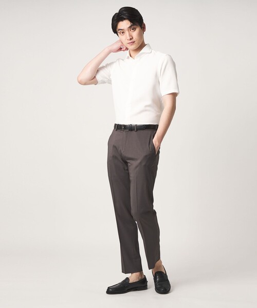 A DAY IN THE LIFE UNITED ARROWS（アデイインザライフユナイテッドアローズ）の「スラブオックス カッタウェイカラーシャツ-吸水速乾・通気性-＜A DAY IN THE LIFE＞（シャツ/ブラウス・メンズ・ネイビー/ベージュ/ホワイト・L/M/S/XL）」の22枚目の写真