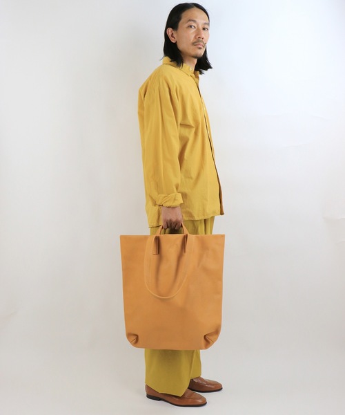 BrownBrown(ブラウンブラウン)の「【BrownBrown】ブラウンブラウン/ トートバック(Lサイズ)(トートバッグ・メンズ・ブラウン/ナチュラル・FREE)」の2枚目の写真