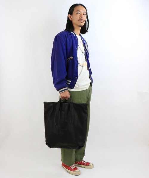 BrownBrown(ブラウンブラウン)の「【BrownBrown】ブラウンブラウン/ トートバック(Lサイズ)(トートバッグ・メンズ・ブラウン/ナチュラル・FREE)」の4枚目の写真