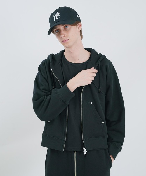NOCTO ARCHIVE(ノクトアーカイブ)の「NOCTO ARCHIVE/ノクト アーカイブ Studs Zip Hoodie(パーカー・メンズ・グレー/ブラック・MEDIUM/LARGE)」の12枚目の写真