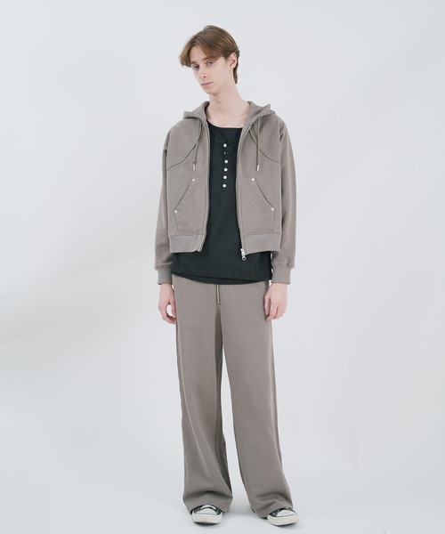 NOCTO ARCHIVE(ノクトアーカイブ)の「NOCTO ARCHIVE/ノクト アーカイブ Studs Zip Hoodie(パーカー・メンズ・グレー/ブラック・MEDIUM/LARGE)」の15枚目の写真