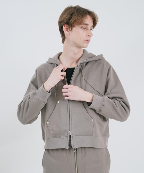 NOCTO ARCHIVE(ノクトアーカイブ)の「NOCTO ARCHIVE/ノクト アーカイブ Studs Zip Hoodie(パーカー・メンズ・グレー/ブラック・MEDIUM/LARGE)」の19枚目の写真