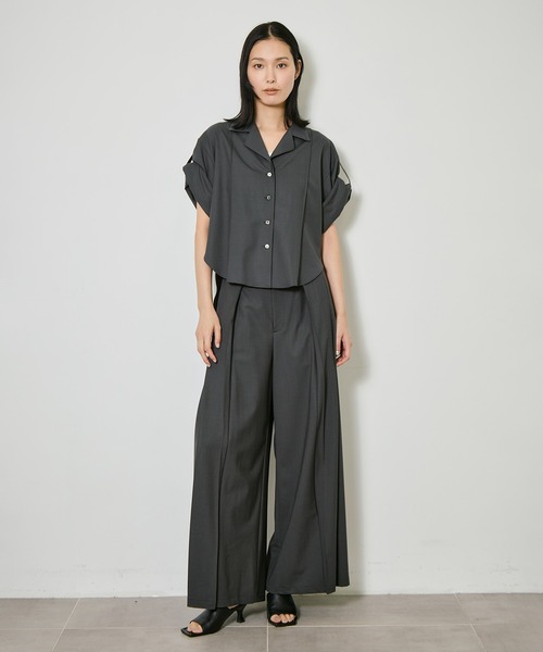 CITY TOKYO(シティトウキョウ)の「【CITY TOKYO/シティートウキョウ】 Super120 Tropical Shirt/開襟シャツ(シャツ/ブラウス・レディース・ネイビー/ブラウン/チャコールグレー・FREE)」の15枚目の写真
