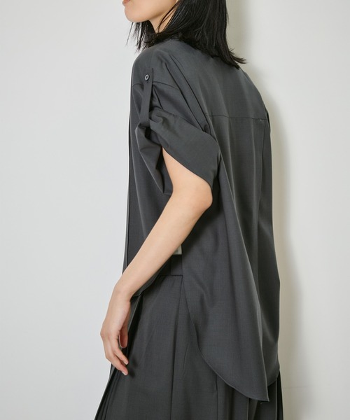 CITY TOKYO(シティトウキョウ)の「【CITY TOKYO/シティートウキョウ】 Super120 Tropical Shirt/開襟シャツ(シャツ/ブラウス・レディース・ネイビー/ブラウン/チャコールグレー・FREE)」の7枚目の写真