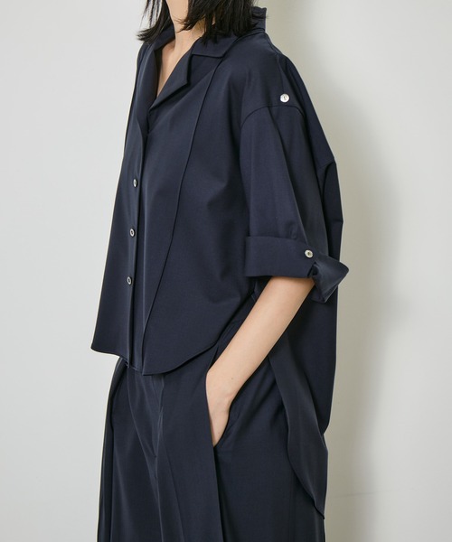 CITY TOKYO(シティトウキョウ)の「【CITY TOKYO/シティートウキョウ】 Super120 Tropical Shirt/開襟シャツ(シャツ/ブラウス・レディース・ネイビー/ブラウン/チャコールグレー・FREE)」の10枚目の写真