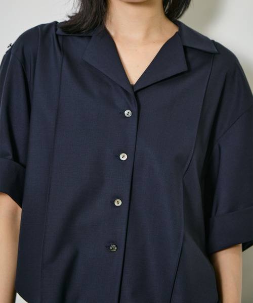 CITY TOKYO(シティトウキョウ)の「【CITY TOKYO/シティートウキョウ】 Super120 Tropical Shirt/開襟シャツ(シャツ/ブラウス・レディース・ネイビー/ブラウン/チャコールグレー・FREE)」の11枚目の写真