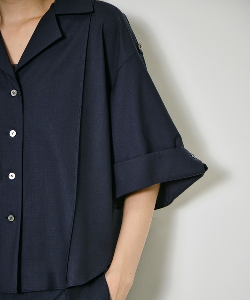 CITY TOKYO(シティトウキョウ)の「【CITY TOKYO/シティートウキョウ】 Super120 Tropical Shirt/開襟シャツ(シャツ/ブラウス・レディース・ネイビー/ブラウン/チャコールグレー・FREE)」の12枚目の写真