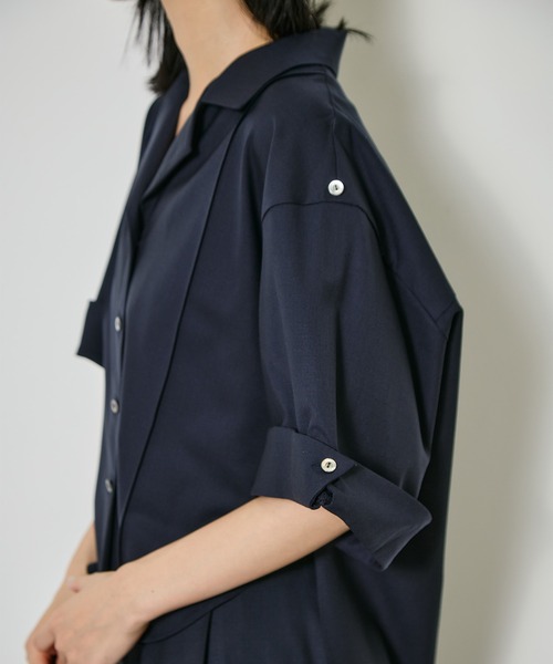 CITY TOKYO(シティトウキョウ)の「【CITY TOKYO/シティートウキョウ】 Super120 Tropical Shirt/開襟シャツ(シャツ/ブラウス・レディース・ネイビー/ブラウン/チャコールグレー・FREE)」の13枚目の写真