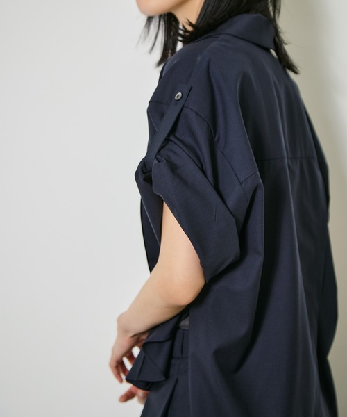 CITY TOKYO(シティトウキョウ)の「【CITY TOKYO/シティートウキョウ】 Super120 Tropical Shirt/開襟シャツ(シャツ/ブラウス・レディース・ネイビー/ブラウン/チャコールグレー・FREE)」の14枚目の写真