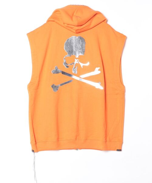 mastermind JAPAN(マスターマインド)の「BOXY FOILED SLEEVELESS HOODIE(パーカー・メンズ・イエロー/オレンジ/ホワイト・XL)」の5枚目の写真