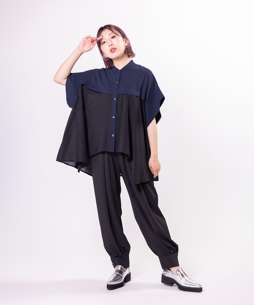 OSMOSIS（オズモーシス）の「ヘムボタンハーレムパンツ（その他パンツ・レディース・ブラウン/グレー/ブラック・ONE SIZE）」の13枚目の写真