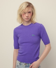 CASHMERE BLENDED TOP SHORT SLEEVE ESSENTIAL / カシミヤ ブレンド トップ ショート スリーブ エッセンシャル